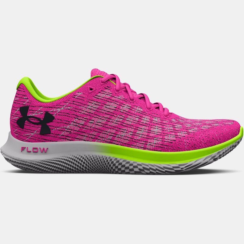 Women's  Under Armour  Flow Velociti Wind 2 Running Shoes Rebel Pink / Mod Gray / Black 7.5